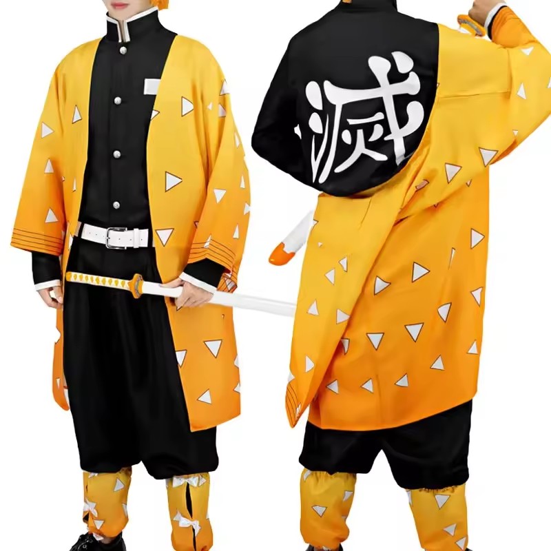 Men'S Kimono Accessories - Anime Agatsuma Zenitsu Cosplay Costume perruque