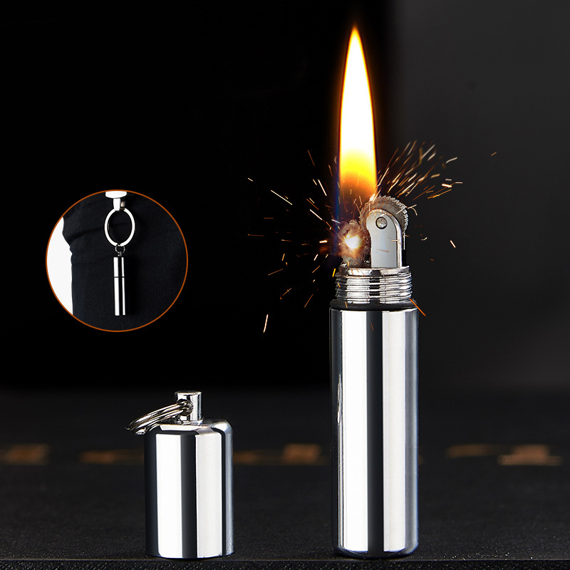 Men Accessories Gadgets - Metal Windproof Gasoline Kerosene Lighter Mini