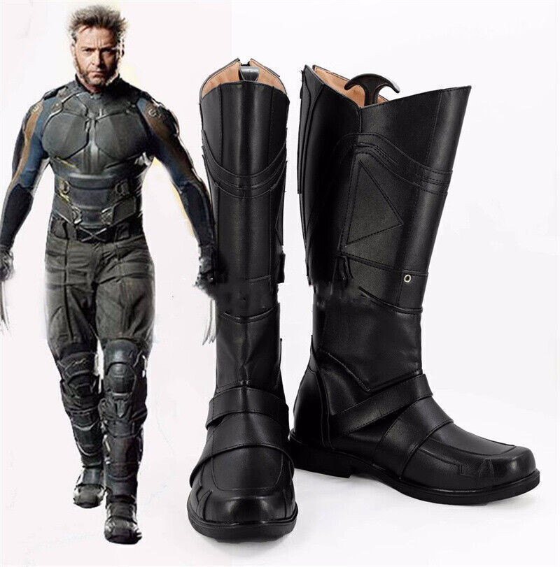 X Men Accessories - Anime X-Men Wolverine Cosplay Shoes Black