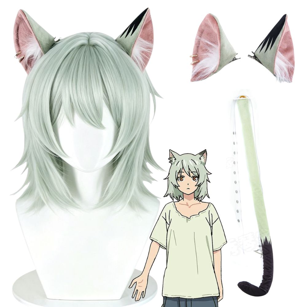 Men'S Accessories Designer - Chainsmoker Cat Yaniko Satou Cosplay Wig