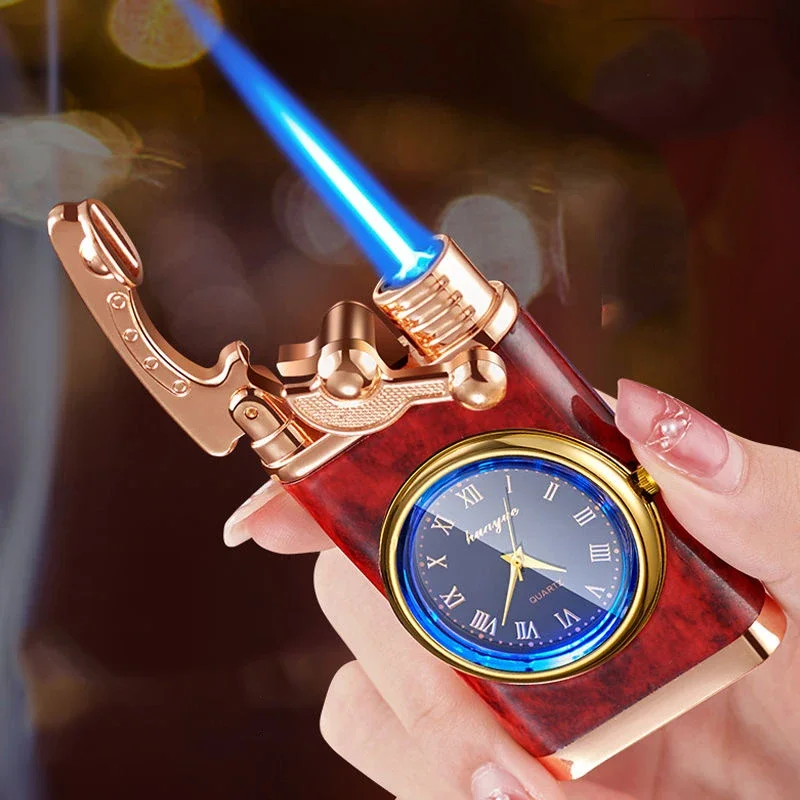 Men Accessories Gadgets - Windproof Gas Lighter Wrist Watch Cigar