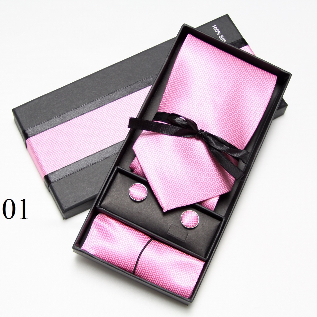 Solid Neck Tie Set Box Cufflin - Neck Tie Set Box recension och pris