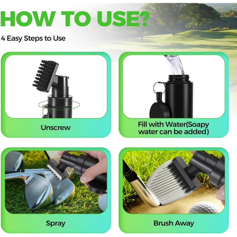 Golf Club Brush Cleaner with R - Men'S Accessories Essentials recension och pris