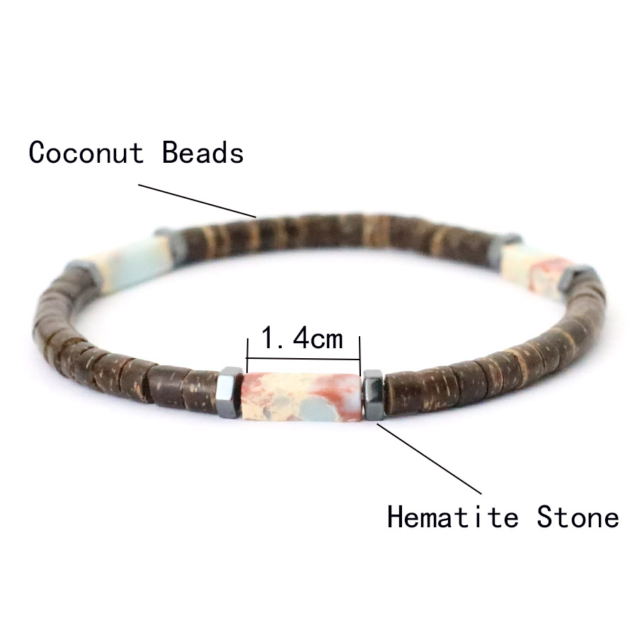 Men Retro 5mm Natural Coconut  - Men Accessories Amazon recension och pris