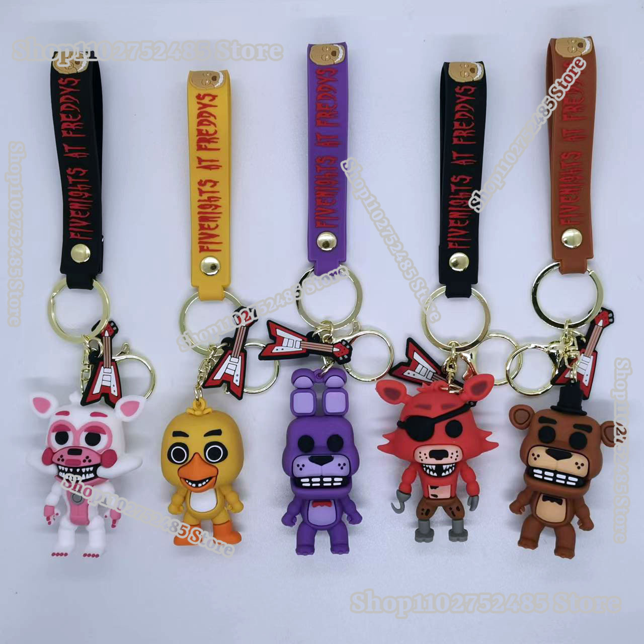 5pcs Cartoon Anime FNAF Figure - Young Men'S Accessories recension och pris