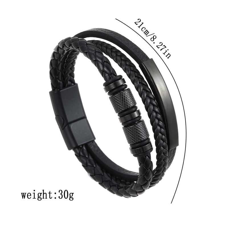 Classic Men's Leather Bracelet - Men Accessories Gadgets recension och pris