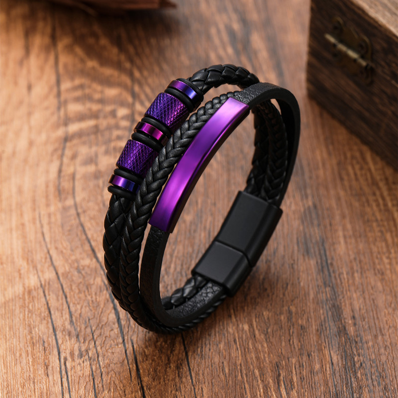 Classic Men's Leather Bracelet - Men Accessories Gadgets recension och pris