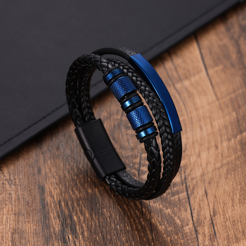 Classic Men's Leather Bracelet - Men Accessories Gadgets recension och pris