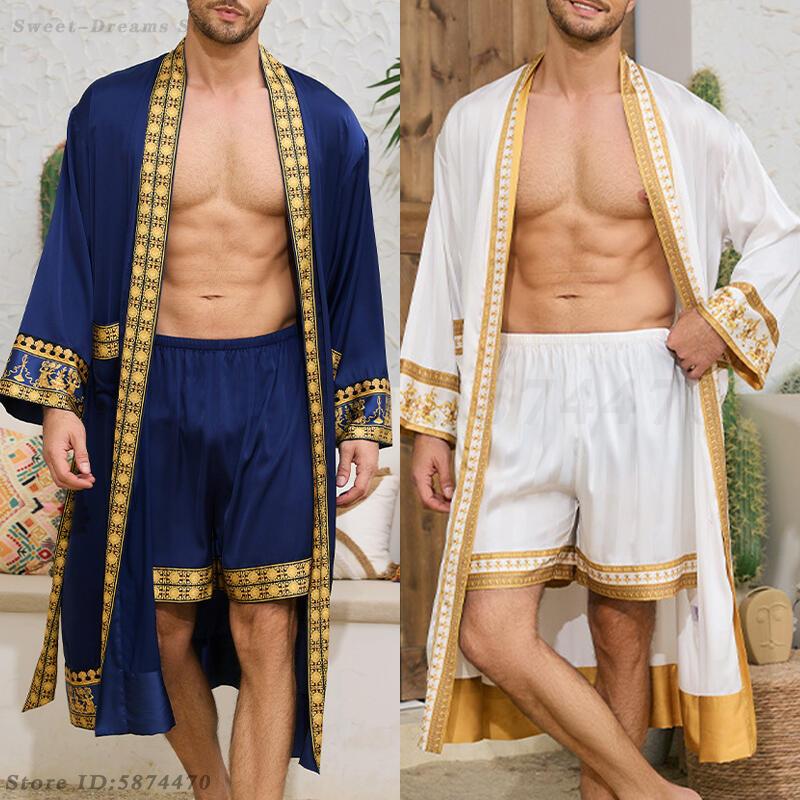 Men's Long Robe Pajamas Set Ba - Men'S Kimono Accessories recension och pris