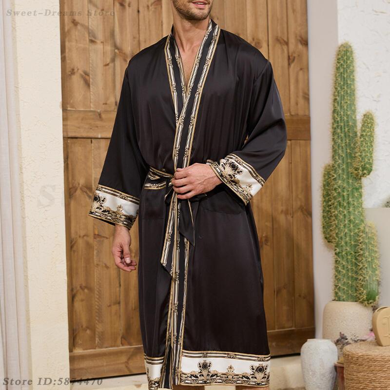 Men's Long Robe Pajamas Set Ba - Men'S Kimono Accessories recension och pris