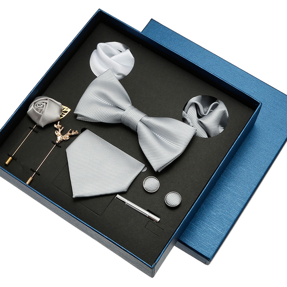Plain Tie Set For Men Solid Co - Neck Tie Set Box recension och pris