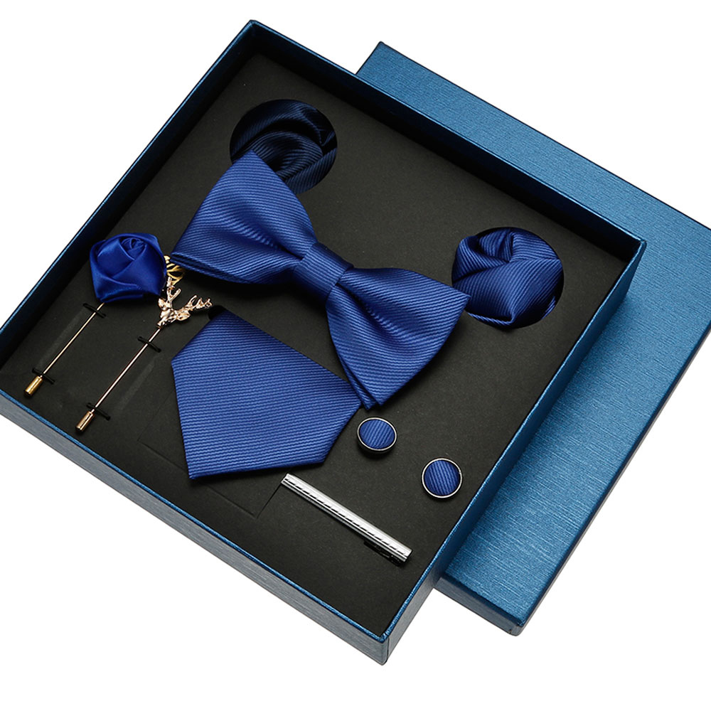 Plain Tie Set For Men Solid Co - Neck Tie Set Box recension och pris