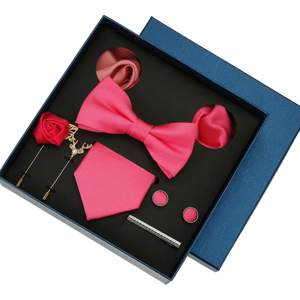 Plain Tie Set For Men Solid Co - Neck Tie Set Box recension och pris