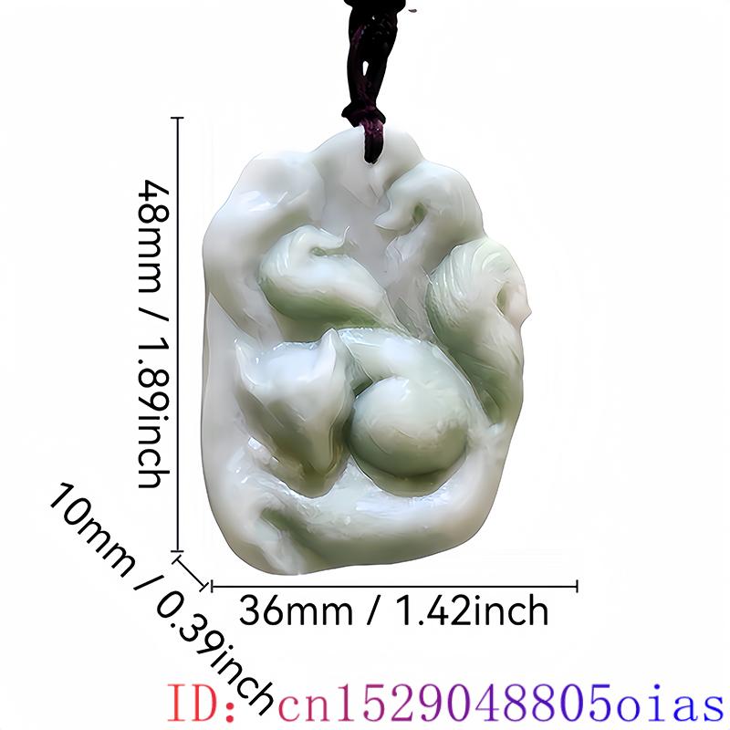 Natural Real Jade Fox Pendant  - Men'S Accessories Designer recension och pris